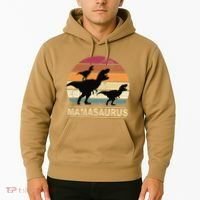 Mamasaurus Rex Dinosaur Pajama Dino Twin Mom With Two Hoodie thumb 2