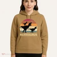 Mamasaurus Rex Dinosaur Pajama Dino Twin Mom With Two Hoodie thumb 5