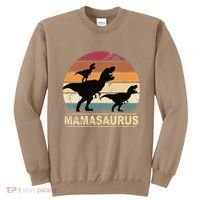 Mamasaurus Rex Dinosaur Pajama Dino Twin Mom With Two Sweatshirt thumb 0