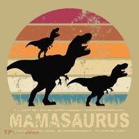 Mamasaurus Rex Dinosaur Pajama Dino Twin Mom With Two Sweatshirt thumb 2