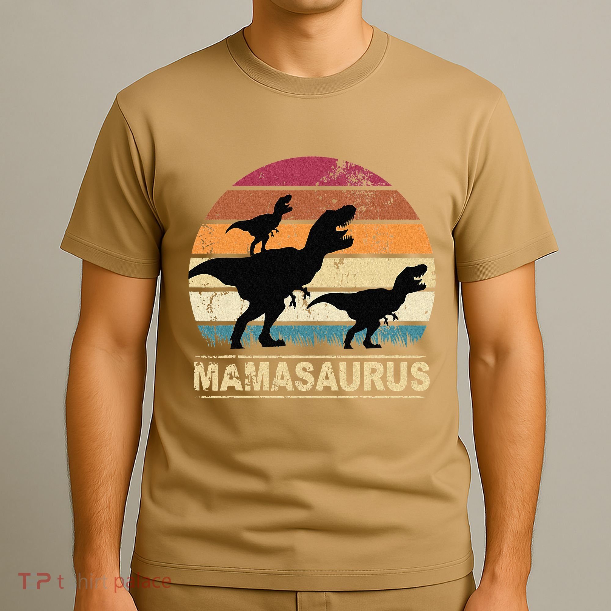 Mamasaurus Rex Dinosaur Pajama Dino Twin Mom With Two T-Shirt