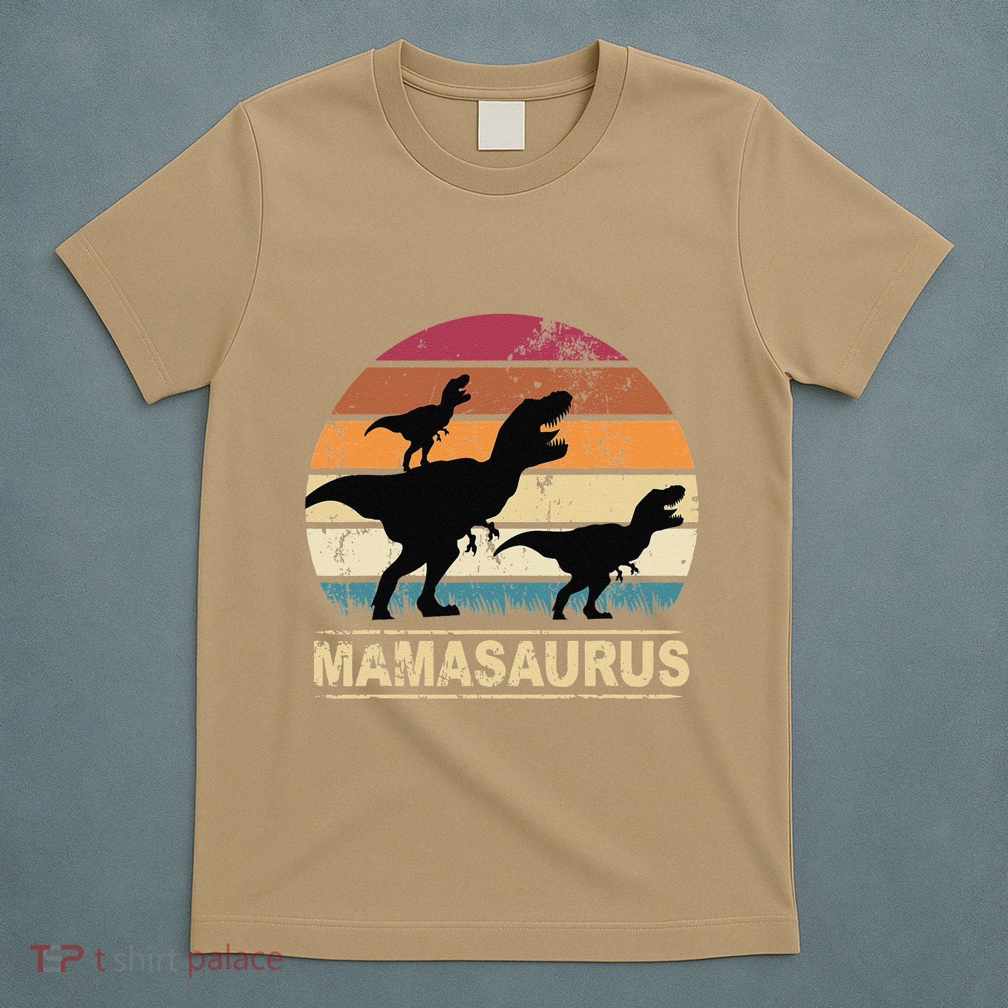 Mamasaurus Rex Dinosaur Pajama Dino Twin Mom With Two T-Shirt