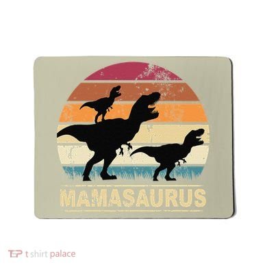 Mamasaurus Rex Dinosaur Pajama Dino Twin Mom With Two Mousepad