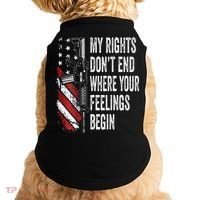 My Rights DonT End Where Your Feelings Begin Doggie Tank thumb 0