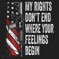 My Rights DonT End Where Your Feelings Begin Golf Towel thumb 3