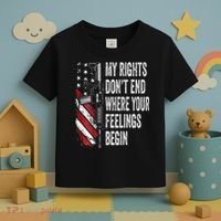 My Rights DonT End Where Your Feelings Begin Toddler T-Shirt thumb 3