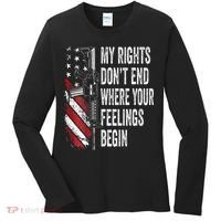My Rights DonT End Where Your Feelings Begin Women's Long Sleeve Shirt thumb 0