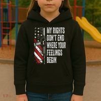 My Rights DonT End Where Your Feelings Begin Kids Hoodie thumb 3