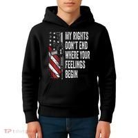 My Rights DonT End Where Your Feelings Begin Kids Hoodie thumb 4