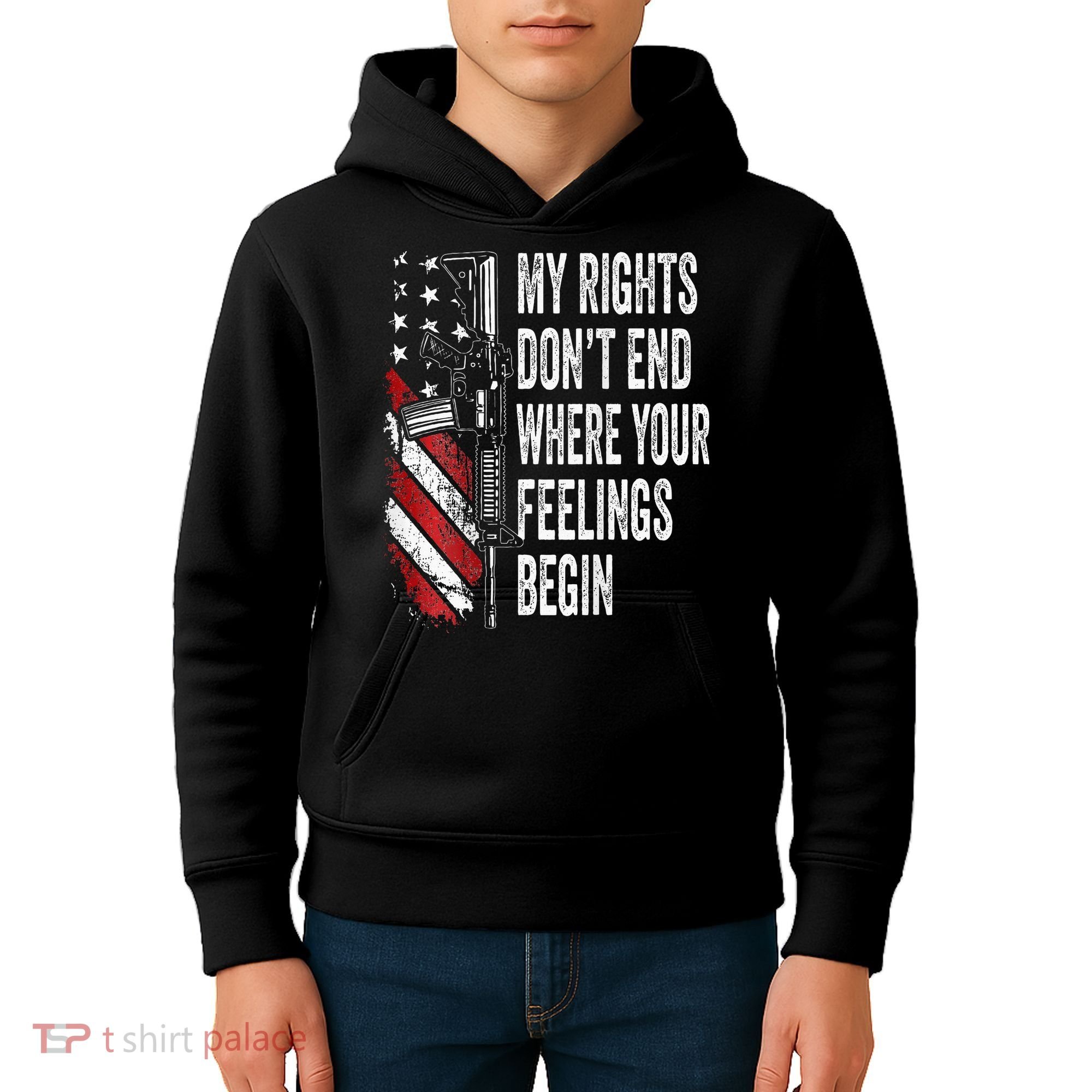 My Rights DonT End Where Your Feelings Begin Kids Hoodie
