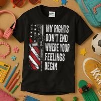 My Rights DonT End Where Your Feelings Begin Kids T-Shirt thumb 3
