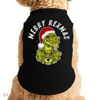 Merry Rexmas Dinosaur Christmas Tree Rex Fa Ra Rawr Xmas Meaningful Gift Doggie Tank thumb 0