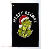 Merry Rexmas Dinosaur Christmas Tree Rex Fa Ra Rawr Xmas Meaningful Gift Golf Towel thumb 0