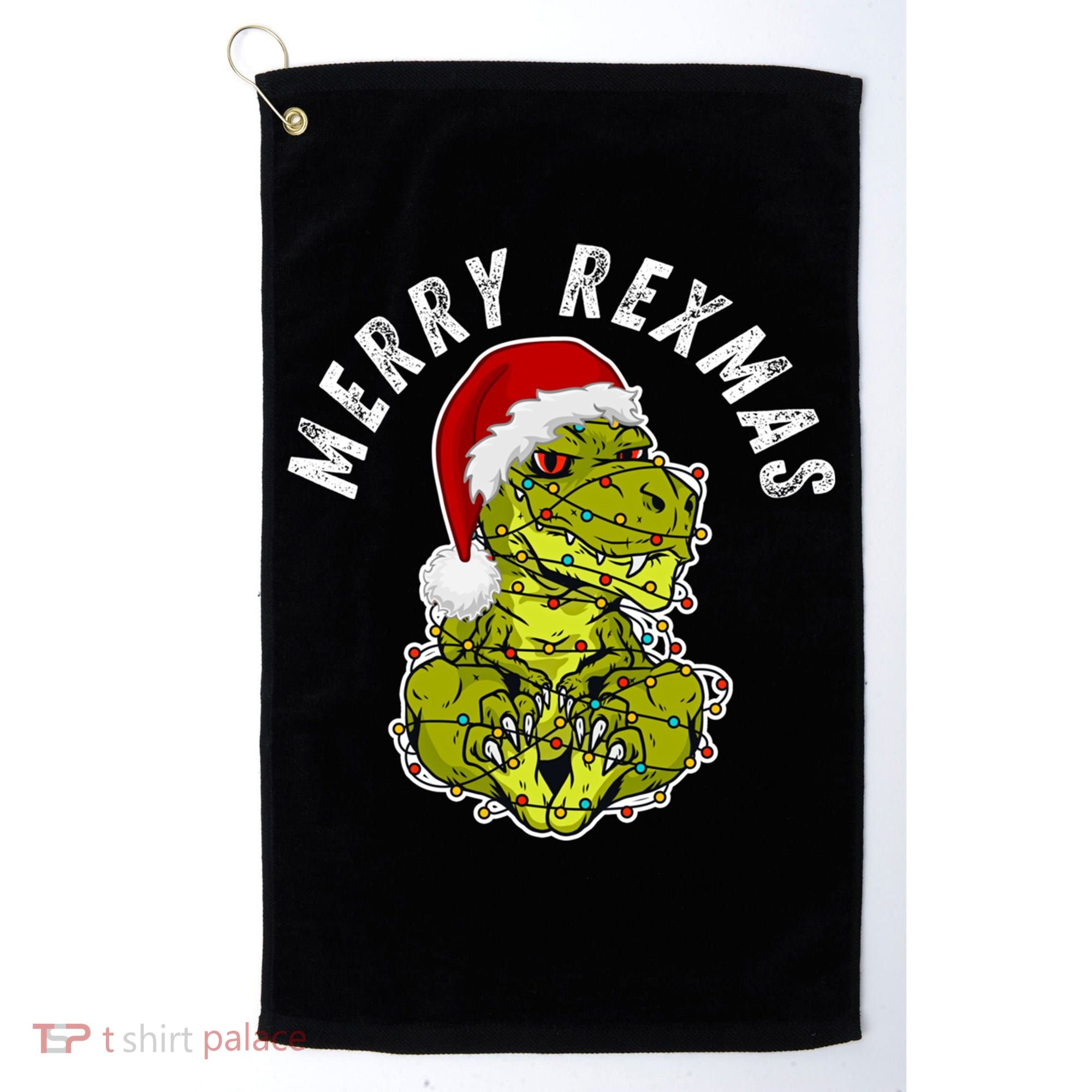 Merry Rexmas Dinosaur Christmas Tree Rex Fa Ra Rawr Xmas Meaningful Gift Golf Towel
