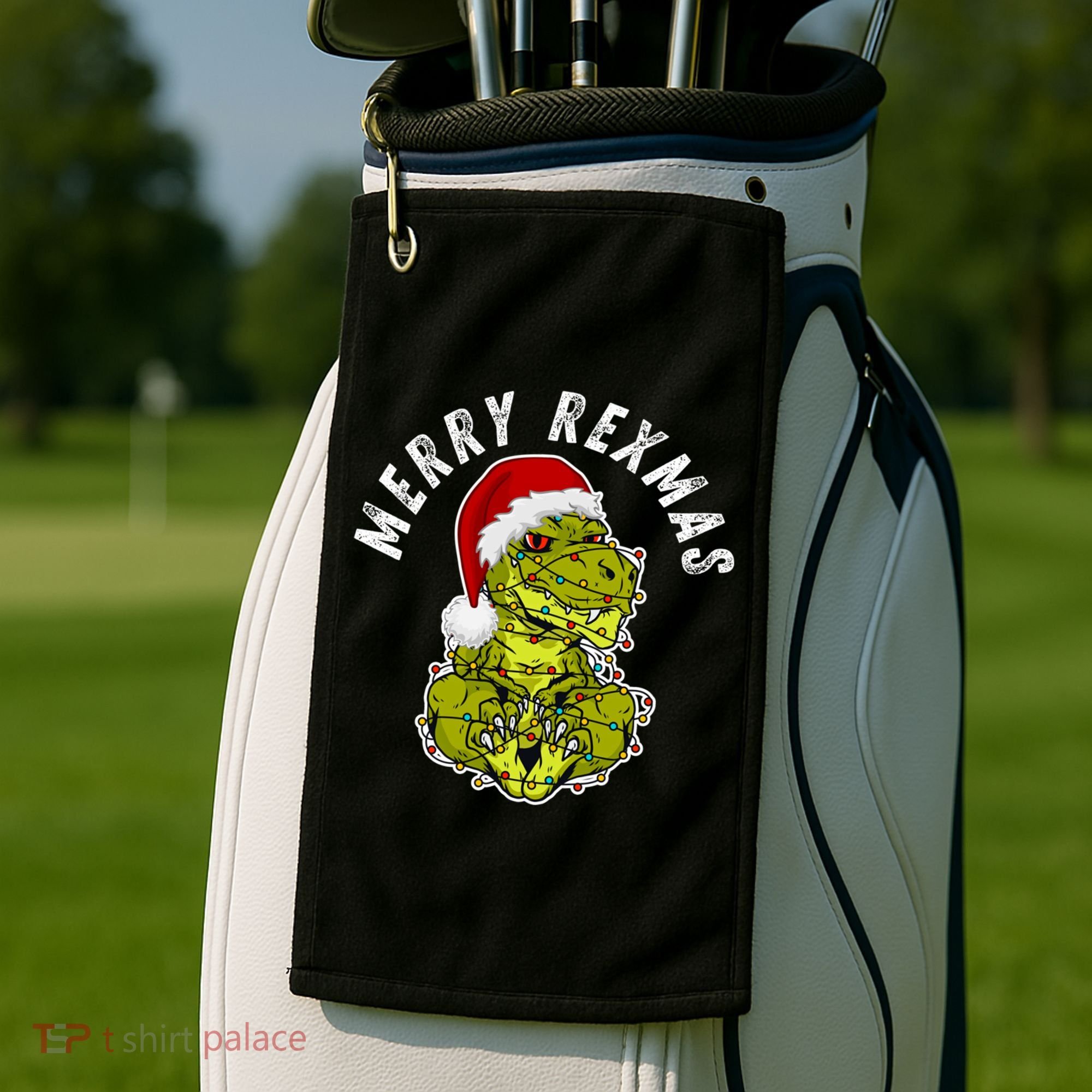 Merry Rexmas Dinosaur Christmas Tree Rex Fa Ra Rawr Xmas Meaningful Gift Golf Towel