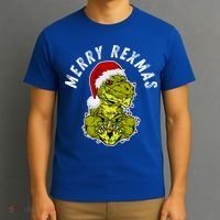 Merry Rexmas Dinosaur Christmas Tree Rex Fa Ra Rawr Xmas Meaningful Gift T-Shirt thumb 3