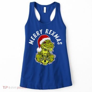 Merry Rexmas Dinosaur Christmas Tree Rex Fa Ra Rawr Xmas Meaningful Gift Women's Tank Top