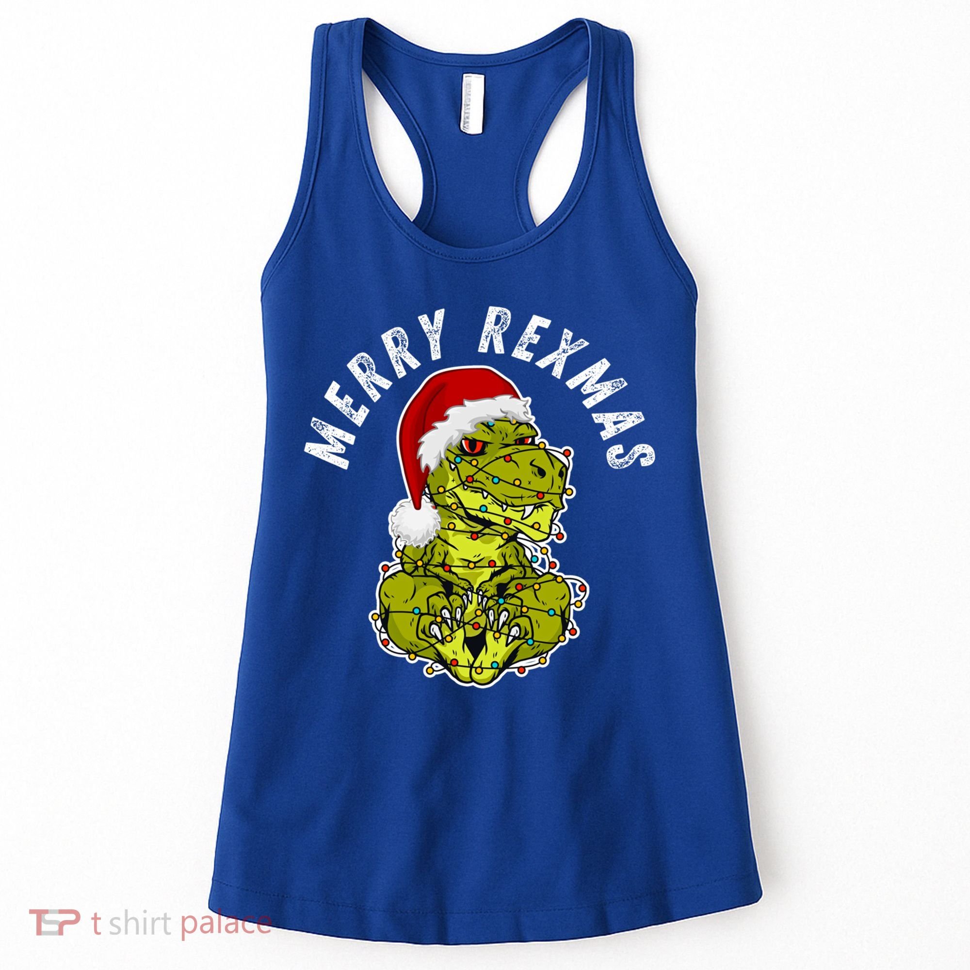 Merry Rexmas Dinosaur Christmas Tree Rex Fa Ra Rawr Xmas Meaningful Gift Women's Tank Top
