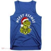 Merry Rexmas Dinosaur Christmas Tree Rex Fa Ra Rawr Xmas Meaningful Gift Tank Top thumb 0