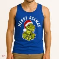 Merry Rexmas Dinosaur Christmas Tree Rex Fa Ra Rawr Xmas Meaningful Gift Tank Top thumb 3