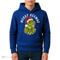 Merry Rexmas Dinosaur Christmas Tree Rex Fa Ra Rawr Xmas Meaningful Gift Kids Hoodie thumb 4