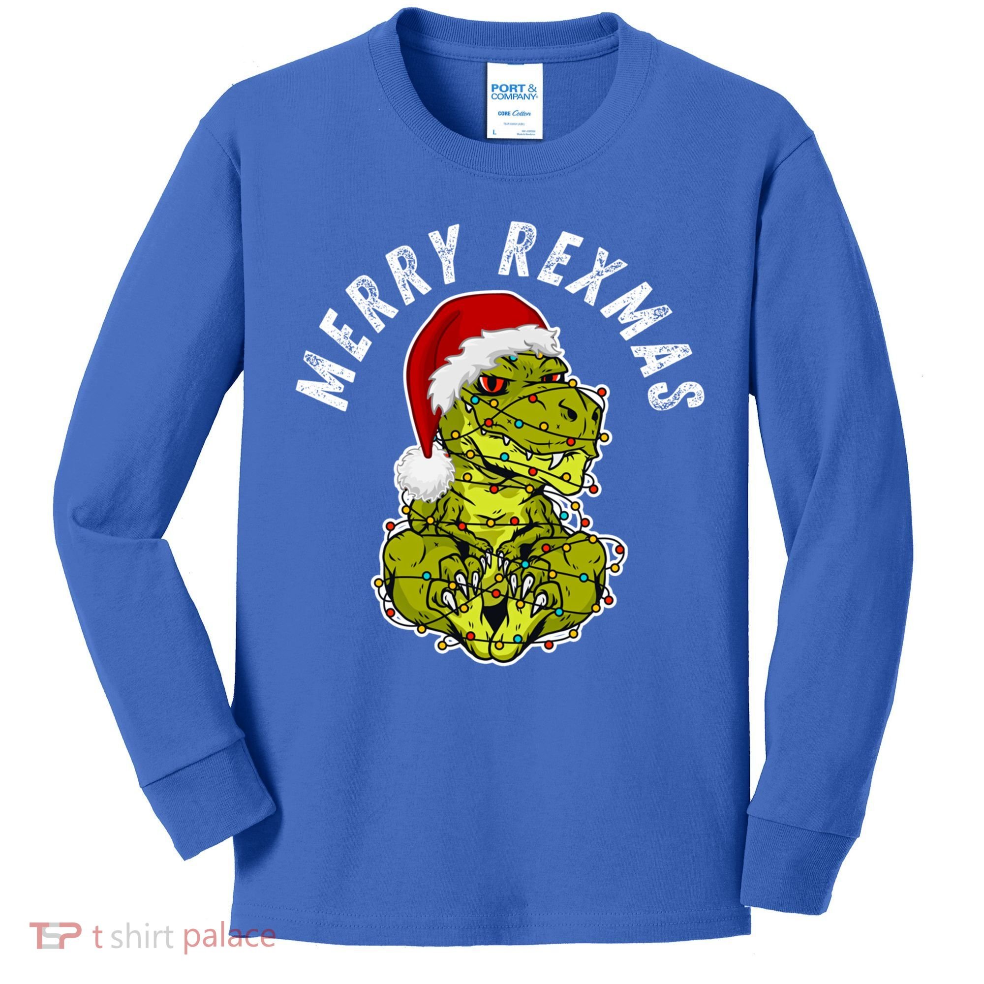 Merry Rexmas Dinosaur Christmas Tree Rex Fa Ra Rawr Xmas Meaningful Gift Kids Long Sleeve Shirt