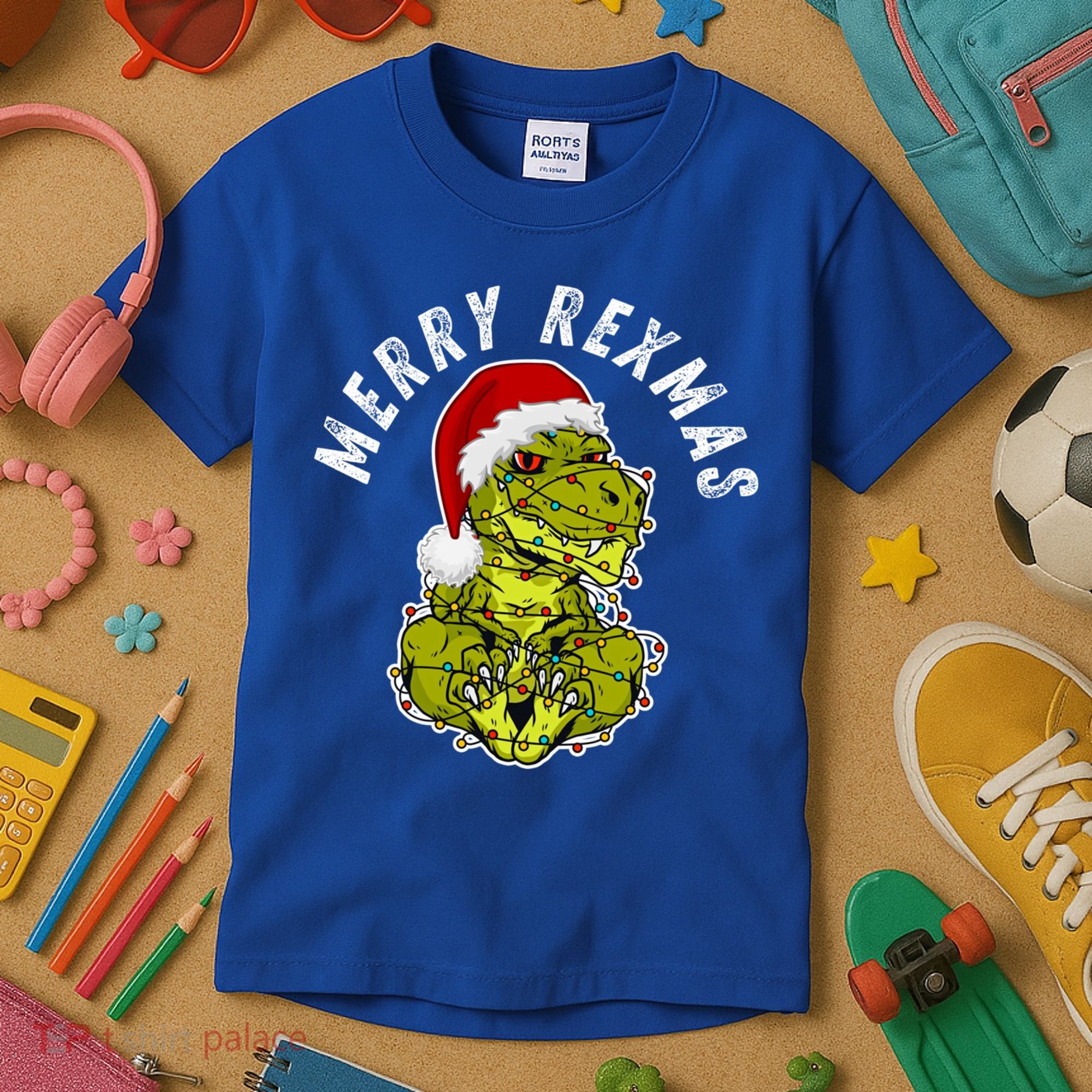 Merry Rexmas Dinosaur Christmas Tree Rex Fa Ra Rawr Xmas Meaningful Gift Kids T-Shirt