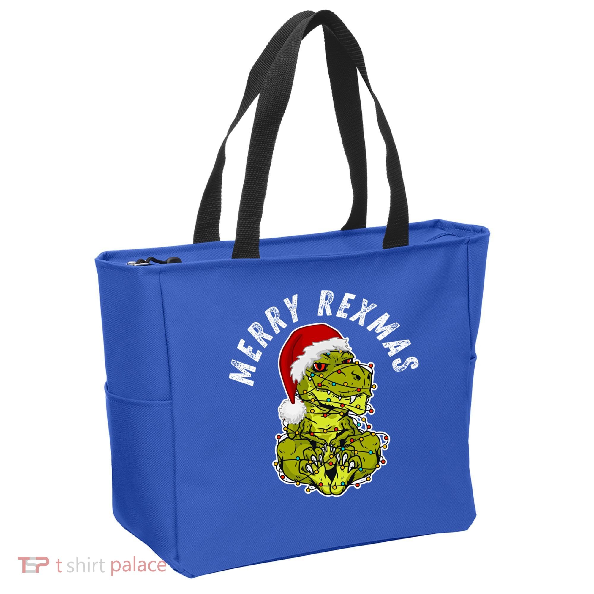 Merry Rexmas Dinosaur Christmas Tree Rex Fa Ra Rawr Xmas Meaningful Gift Tote Bag