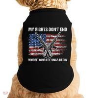 My Rights DonT End Where Your Feelings Begin American Guns Doggie Tank thumb 0