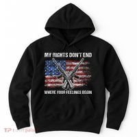 My Rights DonT End Where Your Feelings Begin American Guns Hoodie thumb 0