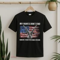 My Rights DonT End Where Your Feelings Begin American Guns T-Shirt thumb 2