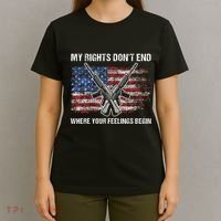 My Rights DonT End Where Your Feelings Begin American Guns T-Shirt thumb 4