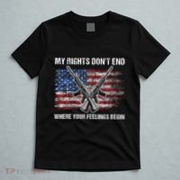 My Rights DonT End Where Your Feelings Begin American Guns T-Shirt thumb 5