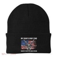 My Rights DonT End Where Your Feelings Begin American Guns Beanie thumb 0