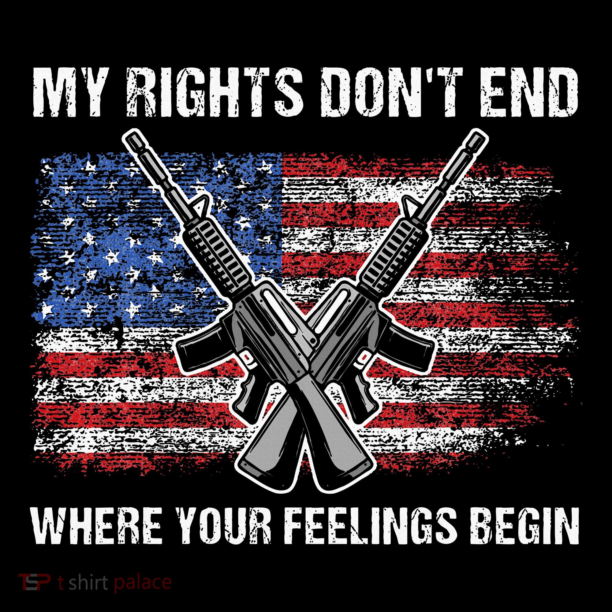 My Rights DonT End Where Your Feelings Begin American Guns Mousepad