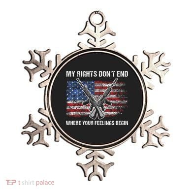 My Rights DonT End Where Your Feelings Begin American Guns Ornament