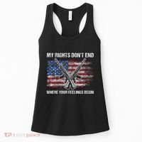 My Rights DonT End Where Your Feelings Begin American Guns Women's Tank Top thumb 0
