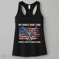 My Rights DonT End Where Your Feelings Begin American Guns Women's Tank Top thumb 3