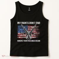 My Rights DonT End Where Your Feelings Begin American Guns Tank Top thumb 2