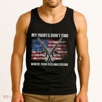 My Rights DonT End Where Your Feelings Begin American Guns Tank Top thumb 3