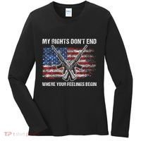 My Rights DonT End Where Your Feelings Begin American Guns Women's Long Sleeve Shirt thumb 0