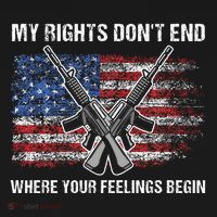 My Rights DonT End Where Your Feelings Begin American Guns Women's T-Shirt thumb 6