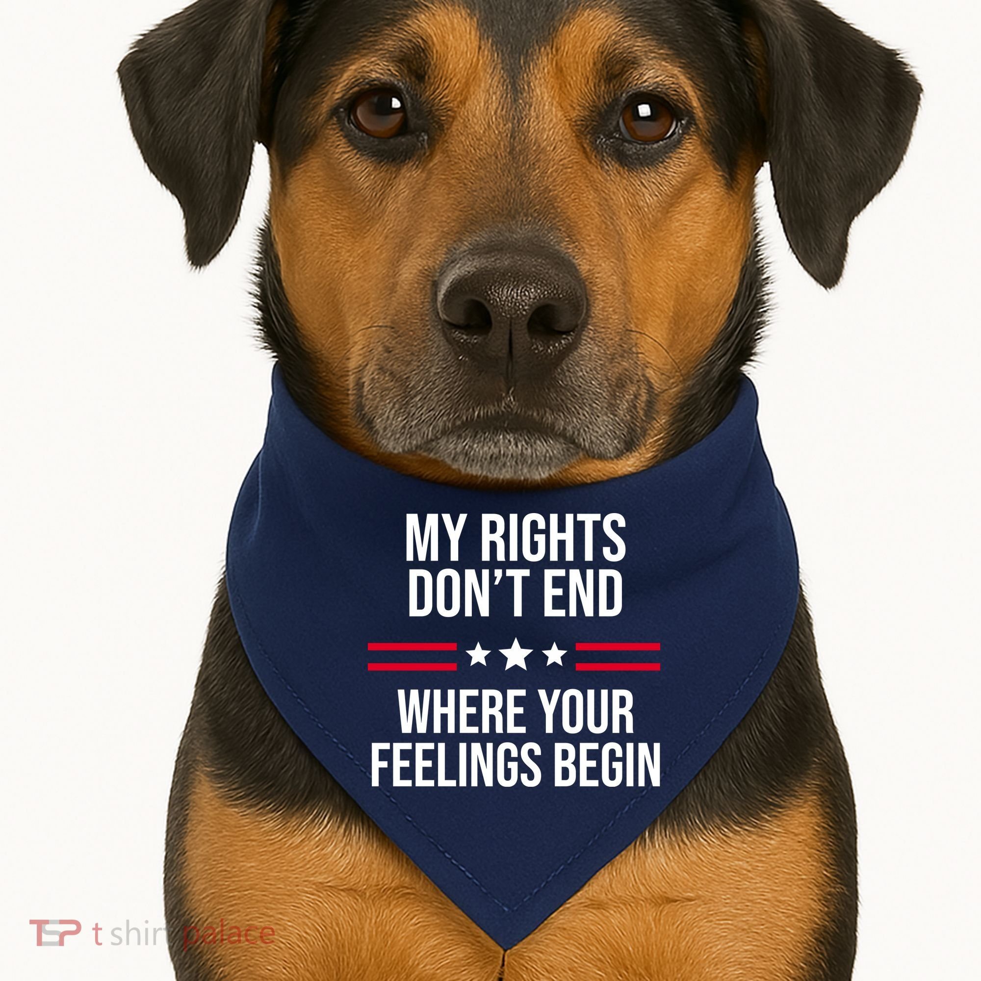 My Rights Don't End Where Your Feelings Begin USA-Made Doggie Bandana