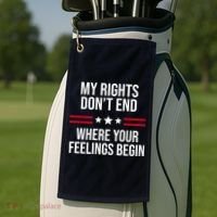 My Rights Don't End Where Your Feelings Begin Golf Towel thumb 2