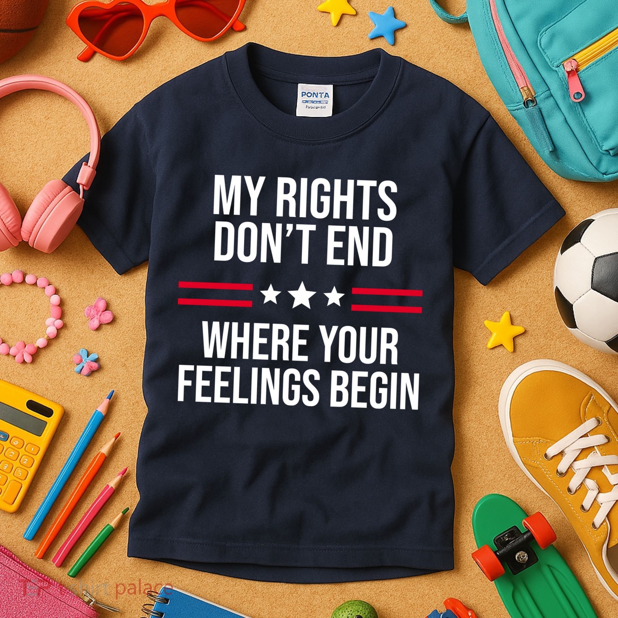 My Rights Don't End Where Your Feelings Begin Kids T-Shirt