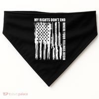 My Rights Don't End Where Your Feelings Begin USA-Made Doggie Bandana thumb 0
