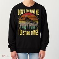 Mens Retro Don't Follow Me I Do Stupid Things BMX Rider Women's Sweatshirt thumb 0