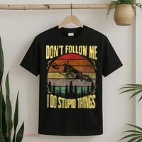 Mens Retro Don't Follow Me I Do Stupid Things BMX Rider T-Shirt thumb 2