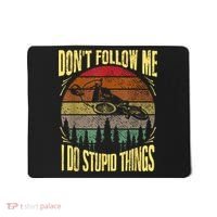 Mens Retro Don't Follow Me I Do Stupid Things BMX Rider Mousepad thumb 0
