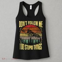 Mens Retro Don't Follow Me I Do Stupid Things BMX Rider Women's Tank Top thumb 3
